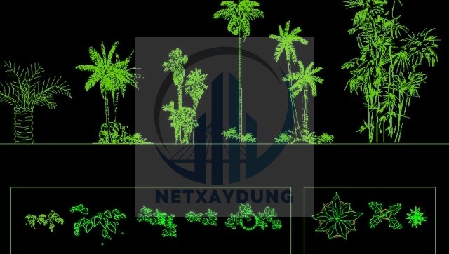 Bản vẽ cad mô hình cây xanh đa dạng phong phú - Ảnh 4